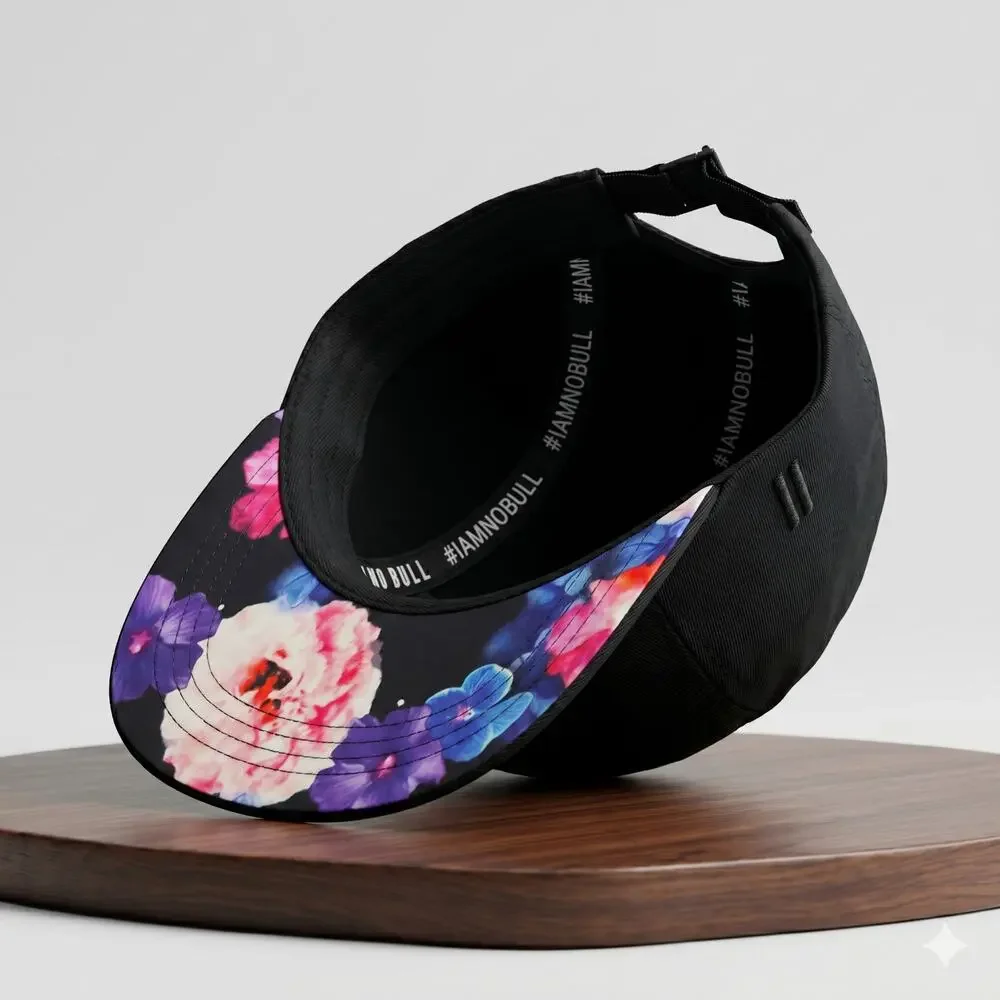 Nobull‎ Unisex OS Athleisure Streetwear Minimalist Floral Under Brim 5 Panel Hat